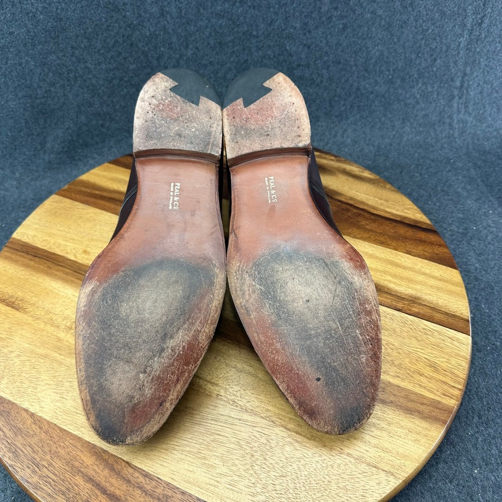 Brooks Brothers Peal & Co Leather Monk Strap Dress Shoes Brown Men's 10D - Picture 10 of 13